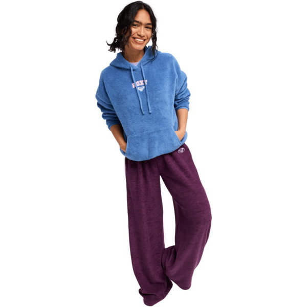 2026 Roxy Womens Cool Calling Sherpa Hoodie ERJPF03168 - Dutch Blue